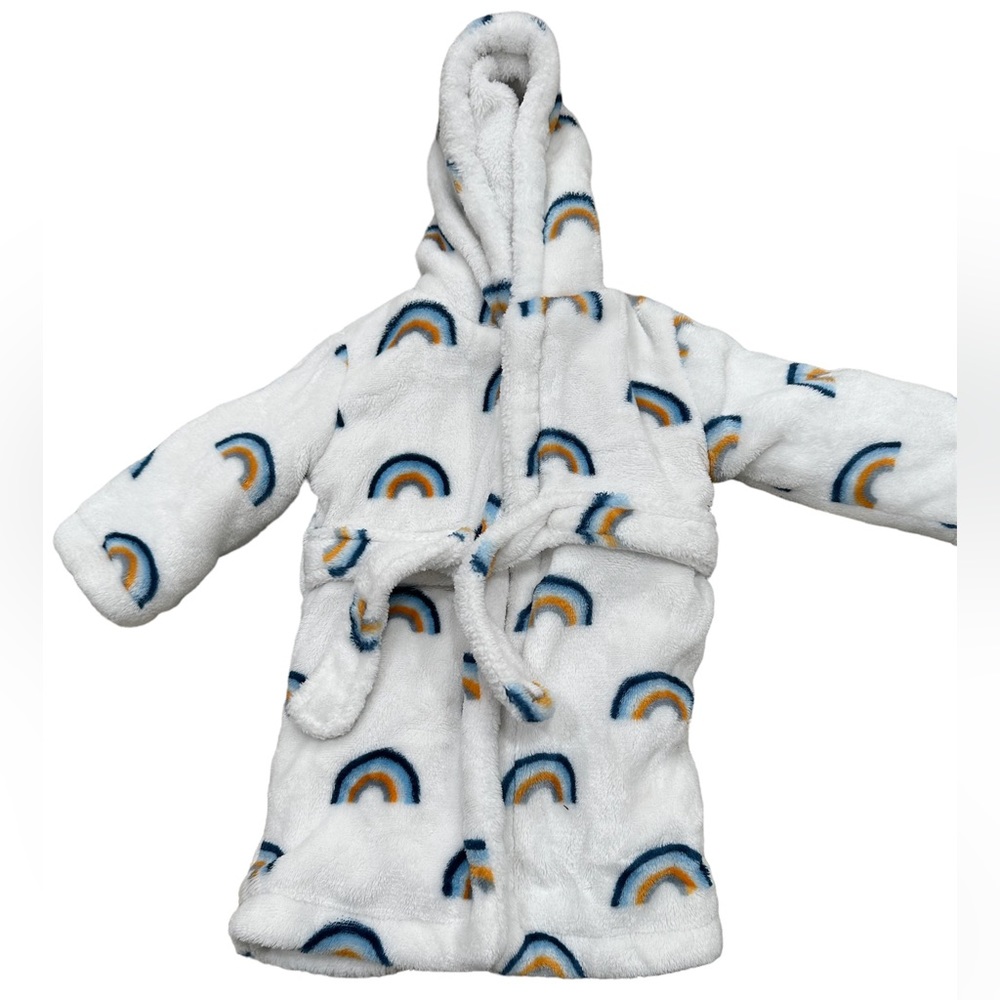 Blankets and Beyond soft rainbow baby robe